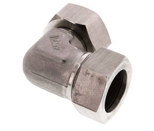 35L Stainless Steel Elbow Cutting Fitting with Swivel 160 bar FKM Adjustable ISO 8434-1