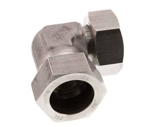 35L Stainless Steel Elbow Cutting Fitting with Swivel 160 bar FKM Adjustable ISO 8434-1