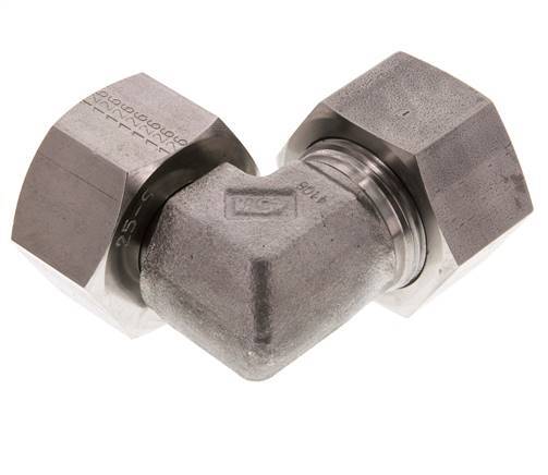 25S Stainless Steel Elbow Cutting Fitting with Swivel 400 bar FKM Adjustable ISO 8434-1