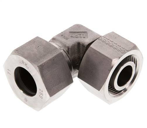 25S Stainless Steel Elbow Cutting Fitting with Swivel 400 bar FKM Adjustable ISO 8434-1