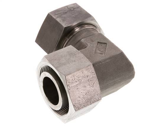38S Stainless Steel Elbow Cutting Fitting with Swivel 315 bar FKM Adjustable ISO 8434-1