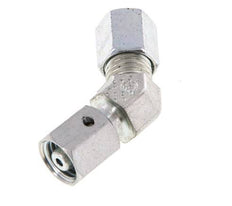 6L Zink plated Steel 45deg Elbow Cutting Fitting with Swivel 315 bar NBR O-ring Sealing Cone Adjustable ISO 8434-1