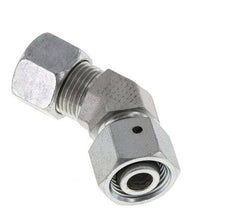 12L Zink plated Steel 45deg Elbow Cutting Fitting with Swivel 315 bar NBR O-ring Sealing Cone Adjustable ISO 8434-1