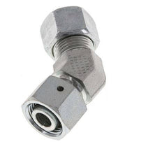 12L Zink plated Steel 45deg Elbow Cutting Fitting with Swivel 315 bar NBR O-ring Sealing Cone Adjustable ISO 8434-1