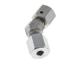 6S Zink plated Steel 45deg Elbow Cutting Fitting with Swivel 630 bar NBR O-ring Sealing Cone Adjustable ISO 8434-1