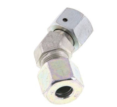 10S Zink plated Steel 45deg Elbow Cutting Fitting with Swivel 630 bar NBR O-ring Sealing Cone Adjustable ISO 8434-1