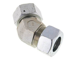 30S Zink plated Steel 45deg Elbow Cutting Fitting with Swivel 400 bar NBR O-ring Sealing Cone Adjustable ISO 8434-1