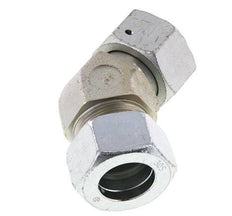 30S Zink plated Steel 45deg Elbow Cutting Fitting with Swivel 400 bar NBR O-ring Sealing Cone Adjustable ISO 8434-1