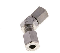 6L Stainless Steel 45deg Elbow Cutting Fitting with Swivel 315 bar FKM O-ring Sealing Cone Adjustable ISO 8434-1