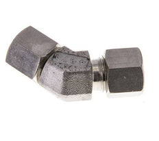 10L Stainless Steel 45deg Elbow Cutting Fitting with Swivel 315 bar FKM O-ring Sealing Cone Adjustable ISO 8434-1