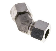 20S Stainless Steel 45deg Elbow Cutting Fitting with Swivel 400 bar FKM O-ring Sealing Cone Adjustable ISO 8434-1