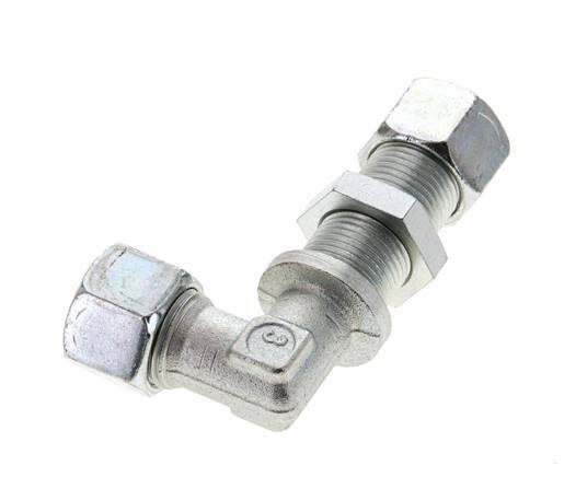 12L Zink plated Steel Elbow Cutting Fitting Bulkhead 315 bar ISO 8434-1