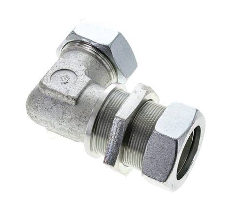 42L Zink plated Steel Elbow Cutting Fitting Bulkhead 160 bar ISO 8434-1