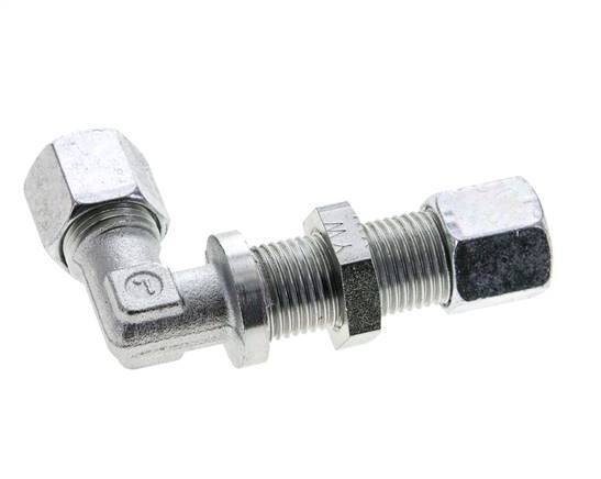 8S Zink plated Steel Elbow Cutting Fitting Bulkhead 630 bar ISO 8434-1