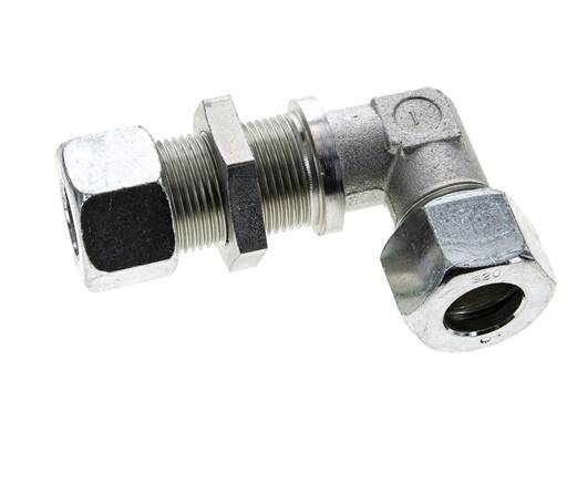 20S Zink plated Steel Elbow Cutting Fitting Bulkhead 400 bar ISO 8434-1