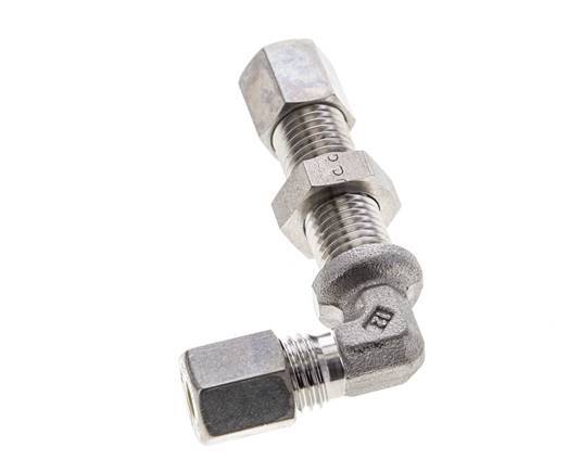 6L Stainless Steel Elbow Compression Fitting Bulkhead 315 bar ISO 8434-1