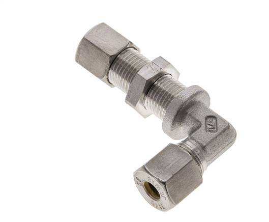 8S Stainless Steel Elbow Compression Fitting Bulkhead 500 bar ISO 8434-1