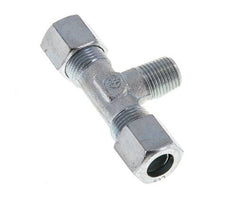 8LL & M10x1 (con) Zink plated Steel T-Shape Tee Cutting Fitting with Male Threads 100 bar ISO 8434-1