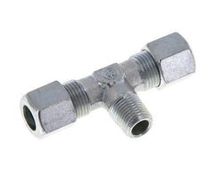 8LL & M10x1 (con) Zink plated Steel T-Shape Tee Cutting Fitting with Male Threads 100 bar ISO 8434-1