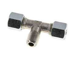 8L & M12x1.5 (con) Zink plated Steel T-Shape Tee Cutting Fitting with Male Threads 315 bar ISO 8434-1