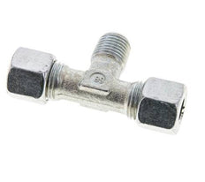 10L & M14x1.5 (con) Zink plated Steel T-Shape Tee Cutting Fitting with Male Threads 315 bar ISO 8434-1