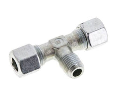 10L & M14x1.5 (con) Zink plated Steel T-Shape Tee Cutting Fitting with Male Threads 315 bar ISO 8434-1