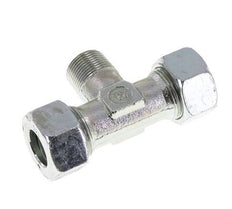 18L & M22x1.5 (con) Zink plated Steel T-Shape Tee Cutting Fitting with Male Threads 315 bar ISO 8434-1