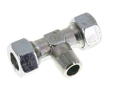 18L & M22x1.5 (con) Zink plated Steel T-Shape Tee Cutting Fitting with Male Threads 315 bar ISO 8434-1