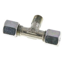 6S & M12x1.5 (con) Zink plated Steel T-Shape Tee Cutting Fitting with Male Threads 640 bar ISO 8434-1