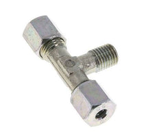 6S & M12x1.5 (con) Zink plated Steel T-Shape Tee Cutting Fitting with Male Threads 640 bar ISO 8434-1