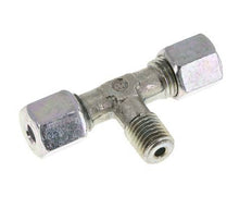 6S & M12x1.5 (con) Zink plated Steel T-Shape Tee Cutting Fitting with Male Threads 640 bar ISO 8434-1