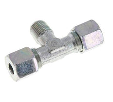 8S & M14x1.5 (con) Zink plated Steel T-Shape Tee Cutting Fitting with Male Threads 640 bar ISO 8434-1