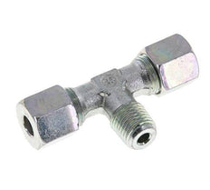 8S & M14x1.5 (con) Zink plated Steel T-Shape Tee Cutting Fitting with Male Threads 640 bar ISO 8434-1