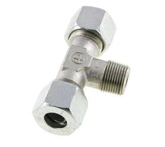 14S & M20x1.5 (con) Zink plated Steel T-Shape Tee Cutting Fitting with Male Threads 640 bar ISO 8434-1