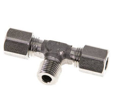 6LL & M10x1 (con) Stainless Steel T-Shape Tee Cutting Fitting with Male Threads 100 bar ISO 8434-1