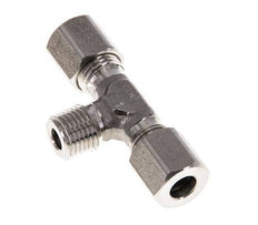 6LL & M10x1 (con) Stainless Steel T-Shape Tee Cutting Fitting with Male Threads 100 bar ISO 8434-1