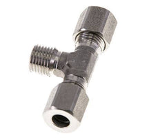 6LL & M10x1 (con) Stainless Steel T-Shape Tee Cutting Fitting with Male Threads 100 bar ISO 8434-1