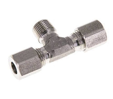 6LL & M10x1 (con) Stainless Steel T-Shape Tee Cutting Fitting with Male Threads 100 bar ISO 8434-1