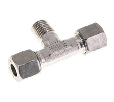8L & M12x1.5 (con) Stainless Steel T-Shape Tee Cutting Fitting with Male Threads 315 bar ISO 8434-1