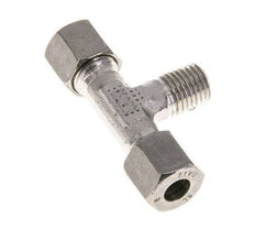 8L & M12x1.5 (con) Stainless Steel T-Shape Tee Cutting Fitting with Male Threads 315 bar ISO 8434-1