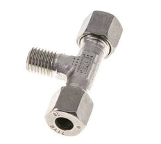 8L & M12x1.5 (con) Stainless Steel T-Shape Tee Cutting Fitting with Male Threads 315 bar ISO 8434-1
