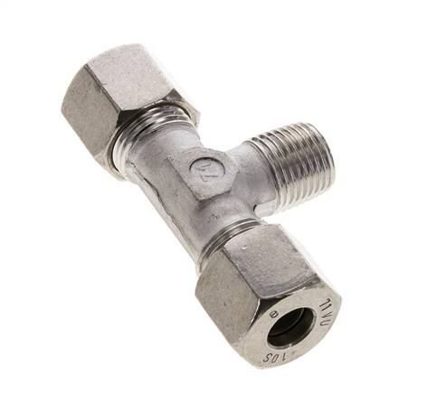 10S & M16x1.5 (con) Stainless Steel T-Shape Tee Cutting Fitting with Male Threads 630 bar ISO 8434-1