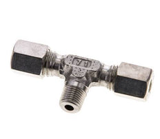 6L & M10x1 (con) Stainless Steel T-Shape Tee Compression Fitting with Male Threads 315 bar ISO 8434-1