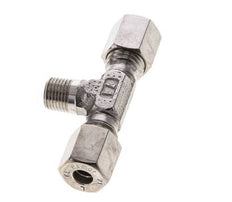 6L & M10x1 (con) Stainless Steel T-Shape Tee Compression Fitting with Male Threads 315 bar ISO 8434-1
