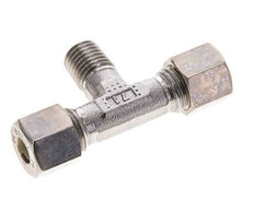 8L & M12x1.5 (con) Stainless Steel T-Shape Tee Compression Fitting with Male Threads 315 bar ISO 8434-1