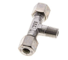 8L & M12x1.5 (con) Stainless Steel T-Shape Tee Compression Fitting with Male Threads 315 bar ISO 8434-1