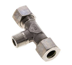 12L & M16x1.5 (con) Stainless Steel T-Shape Tee Compression Fitting with Male Threads 315 bar ISO 8434-1