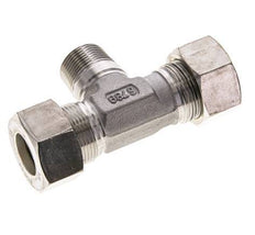 18L & M22x1.5 (con) Stainless Steel T-Shape Tee Compression Fitting with Male Threads 315 bar ISO 8434-1