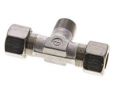 16S & M22x1.5 (con) Stainless Steel T-Shape Tee Compression Fitting with Male Threads 400 bar ISO 8434-1