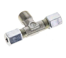 4LL & R1/8'' Zink plated Steel T-Shape Tee Cutting Fitting with Male Threads 100 bar ISO 8434-1